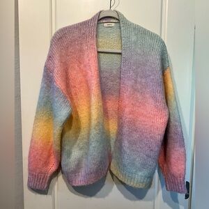 Debut Pastel Rainbow Open-Front Women's Cardigan